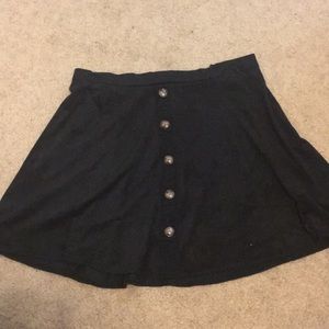 black suede skirt